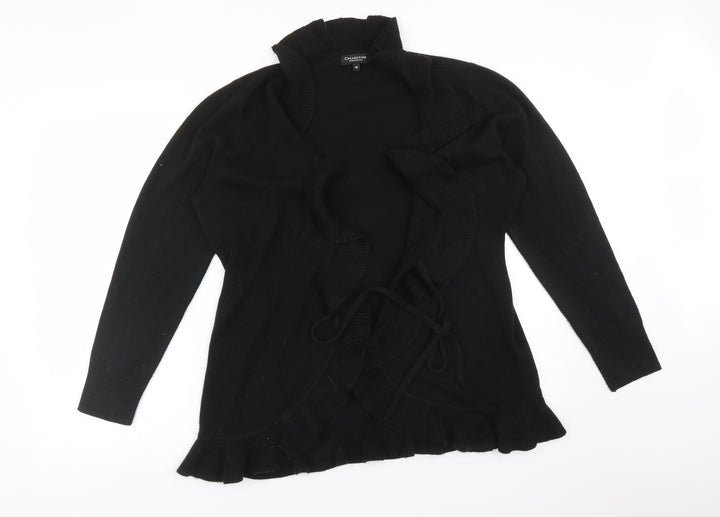 Debenhams Womens Black Acrylic Cardigan Jumper Size 18