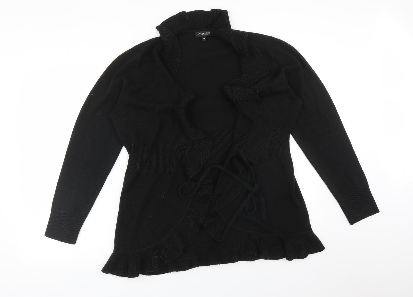 Debenhams Womens Black   Acrylic Cardigan Jumper Size 18