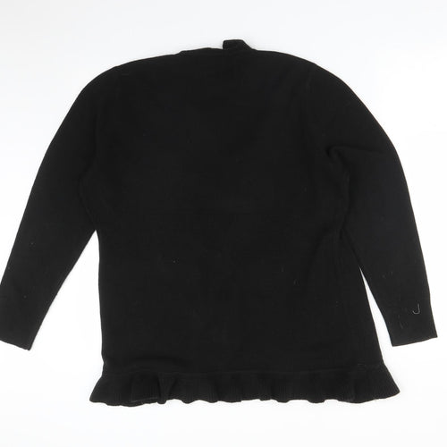 Debenhams Womens Black   Acrylic Cardigan Jumper Size 18