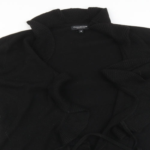Debenhams Womens Black   Acrylic Cardigan Jumper Size 18