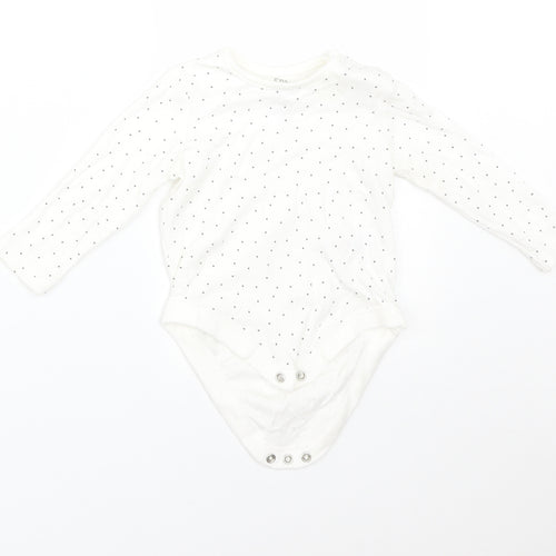 F&F Baby Multicoloured Polka Dot Cotton Babygrow One-Piece Size 3-6 Months