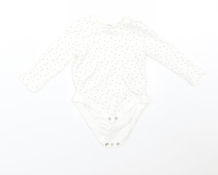 F&F Baby Multicoloured Polka Dot Cotton Babygrow One-Piece Size 3-6 Months