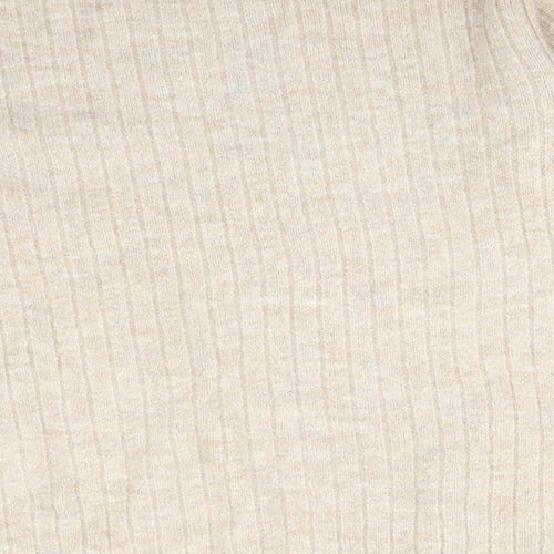 George Womens Beige Striped Acrylic Pullover Sweatshirt Size S