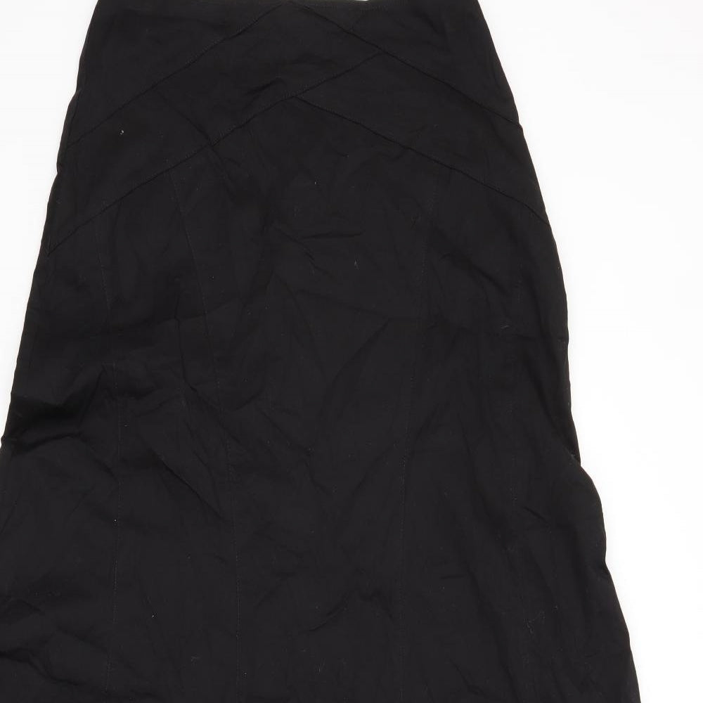 ABIELMO Womens Black  Cotton A-Line Skirt Size 10