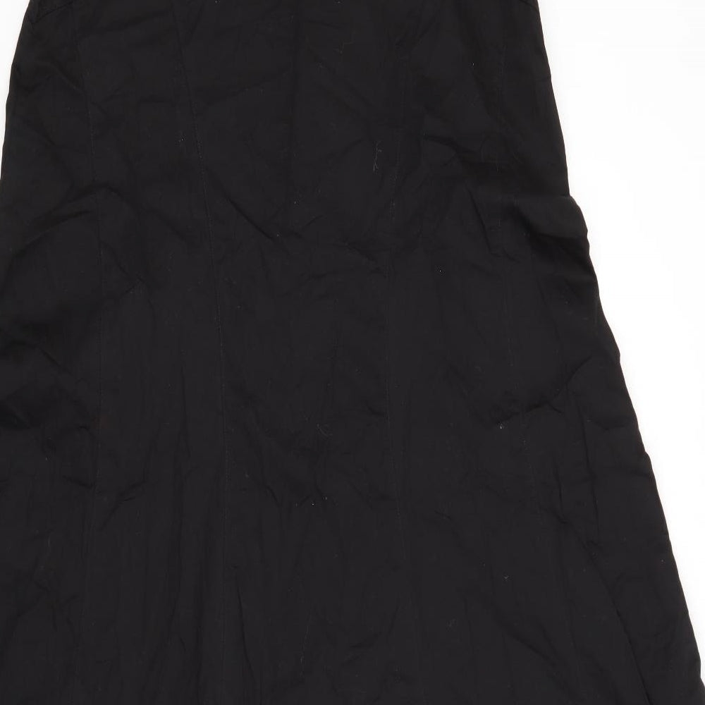 ABIELMO Womens Black  Cotton A-Line Skirt Size 10