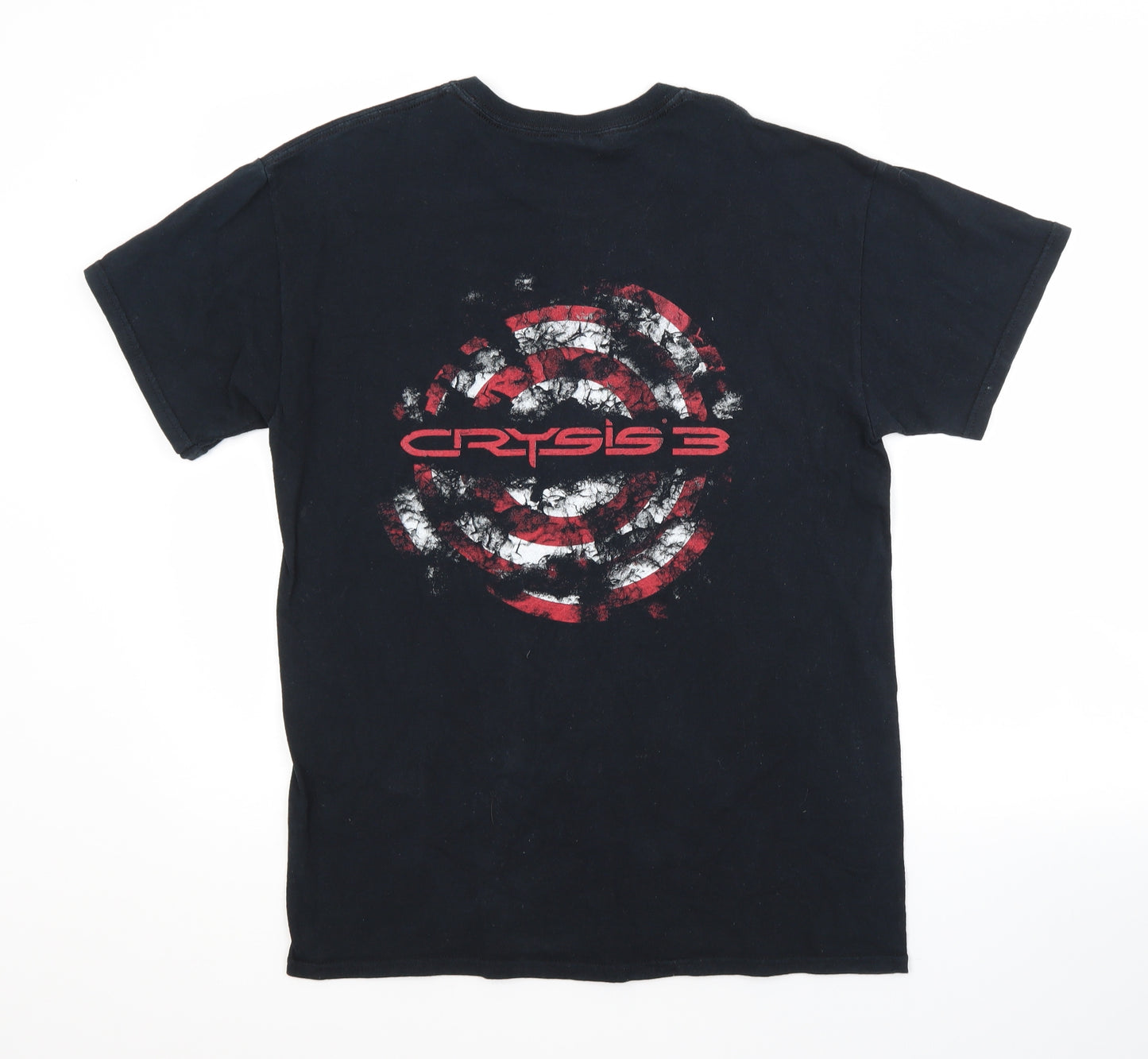 Gildan Mens Black  Cotton  T-Shirt Size M Crew Neck  - CRYSIS 3 VIDEO GAME