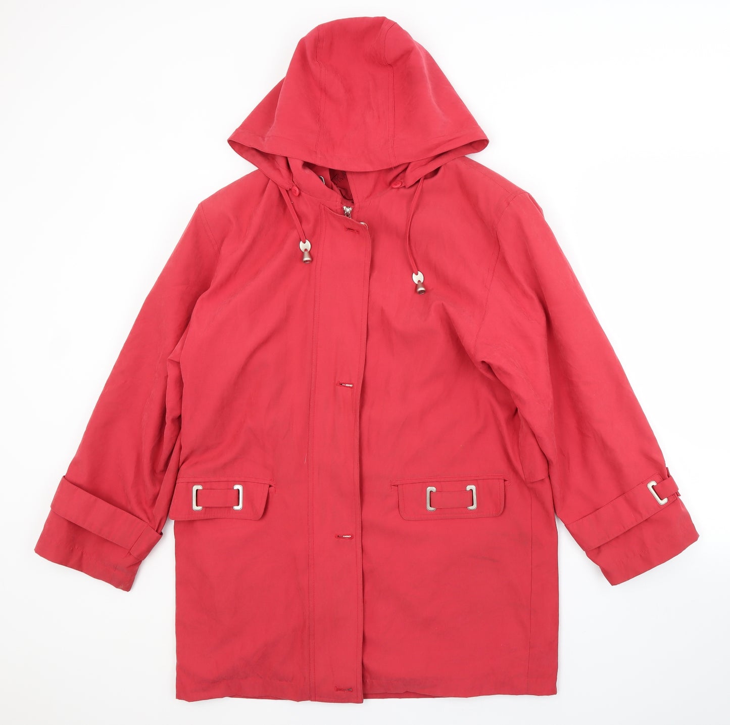 Preworn Womens Red   Rain Coat Coat Size S
