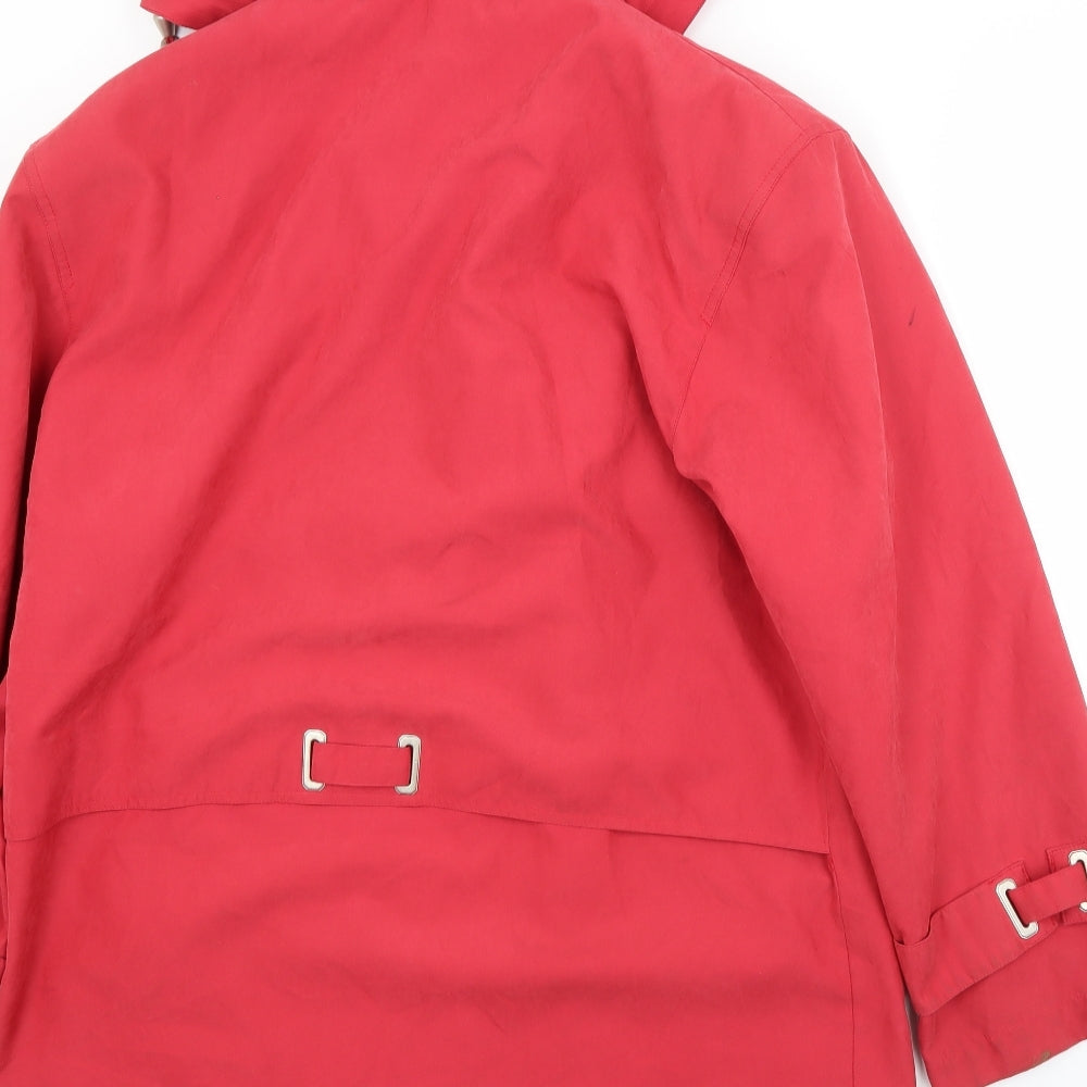 Preworn Womens Red   Rain Coat Coat Size S