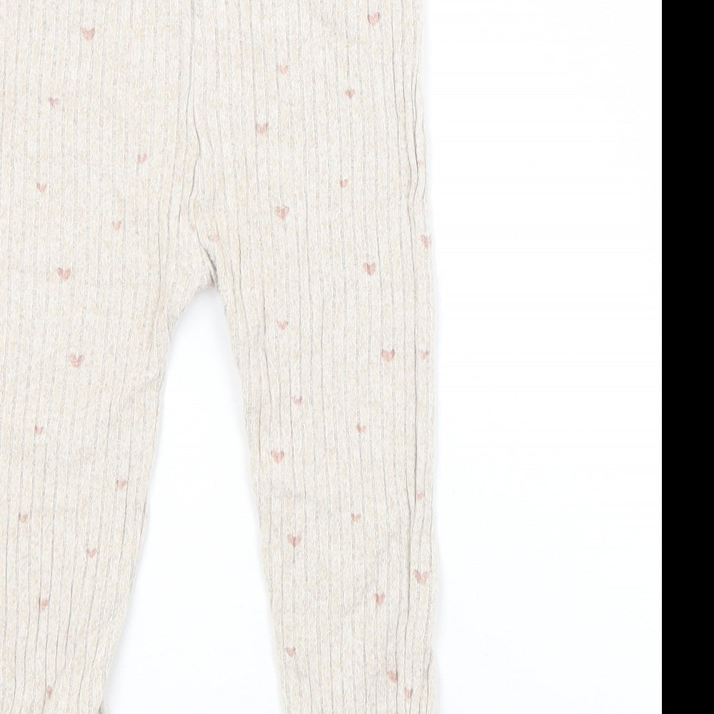 George Girls Beige   Sweatpants Trousers Size 12-18 Months