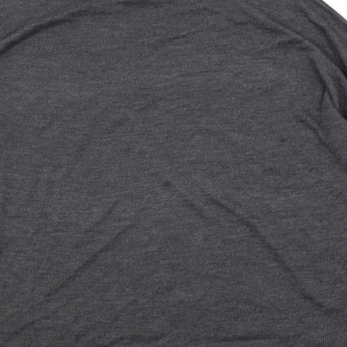 Dorothy Perkins Womens Grey Crew Neck  Viscose Pullover Jumper Size 14