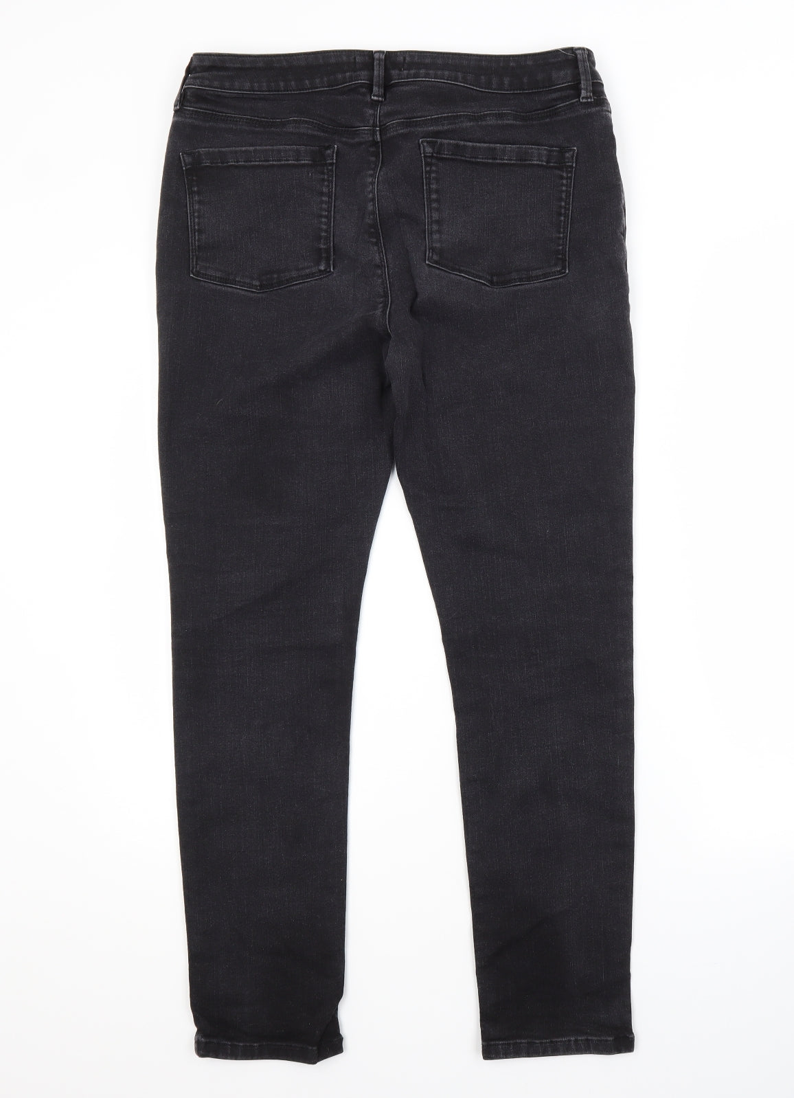 Mint Velvet Womens Grey  Cotton Skinny Jeans Size 16 L27 in Regular