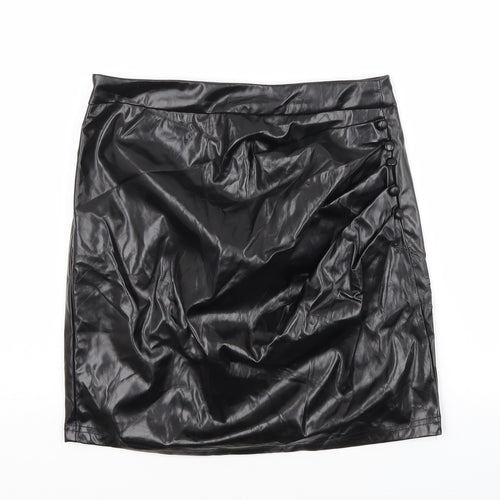 SheIn Womens Black  Polyester Maxi Skirt Size S