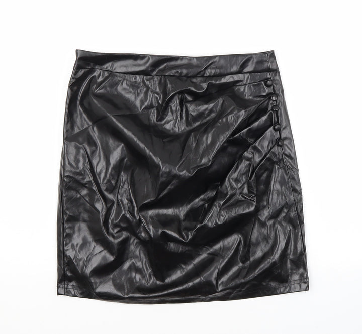SheIn Womens Black  Polyester Maxi Skirt Size S