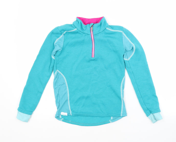 DECATHLON Girls Blue Pullover Sweatshirt Size 6 Years