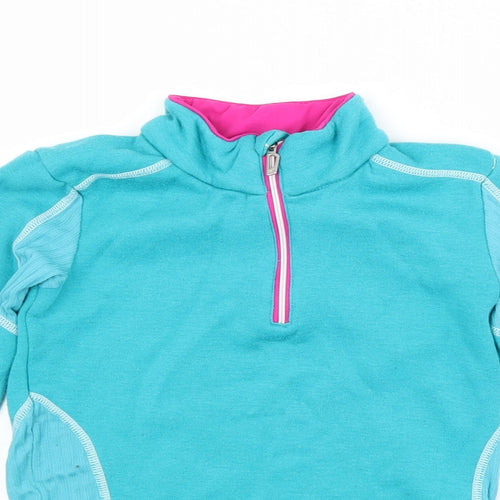 DECATHLON Girls Blue   Pullover Sweatshirt Size 6 Years