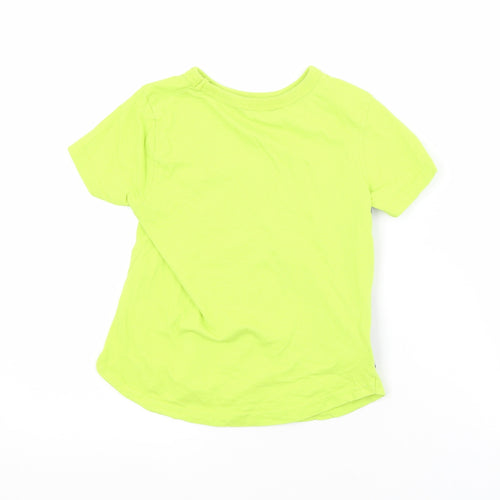 George Boys Green  Cotton Basic T-Shirt Size 3-4 Years Crew Neck
