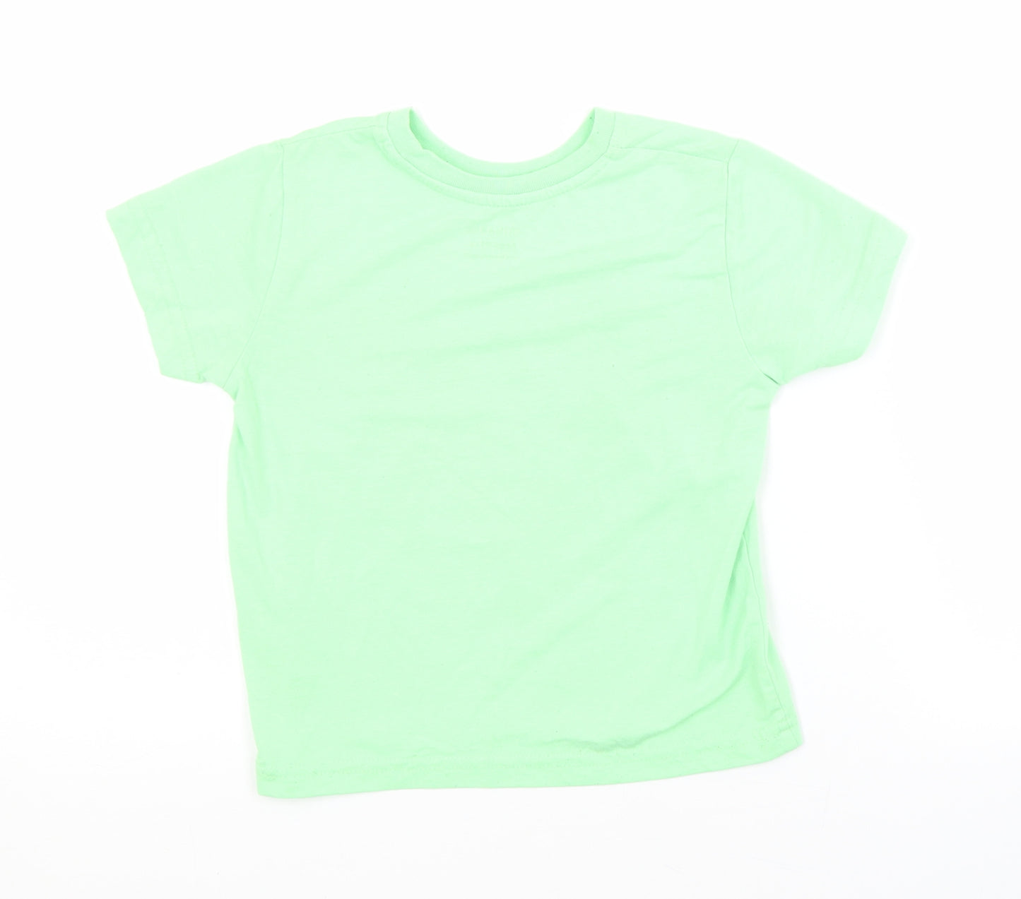 Primark Boys Green   Basic T-Shirt Size 3-4 Years Crew Neck
