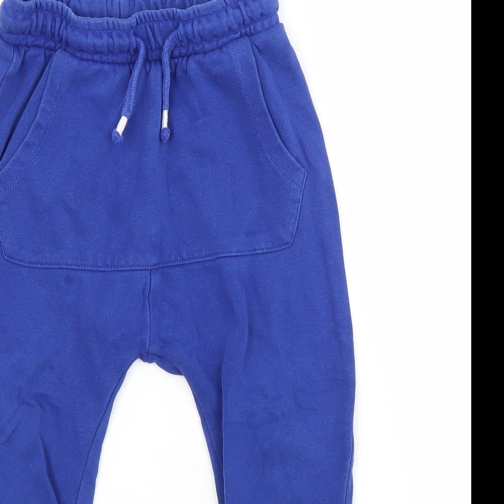 George Boys Blue  Cotton Sweatpants Trousers Size 3-4 Years  Regular