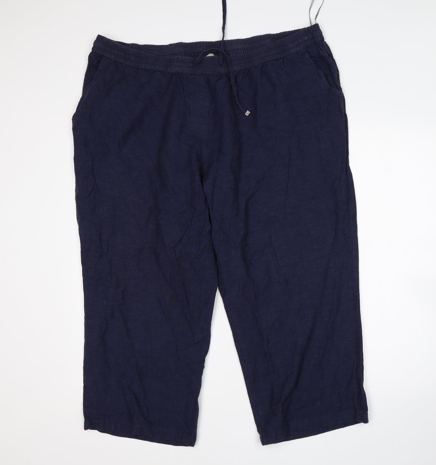 Anthology Womens Blue   Cropped Trousers Size 24 L23 in Regular