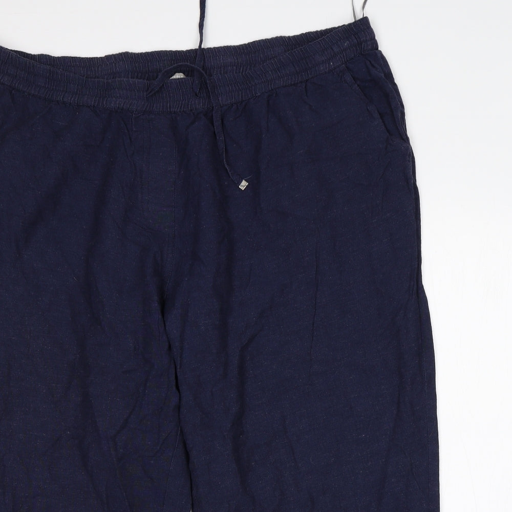 Anthology Womens Blue   Cropped Trousers Size 24 L23 in Regular