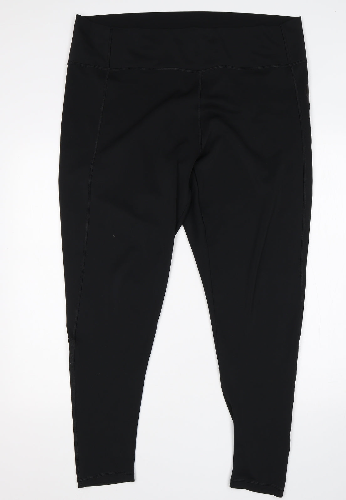 adidas Womens Black  Polyester Compression Leggings Size 2XL L29 in Regular