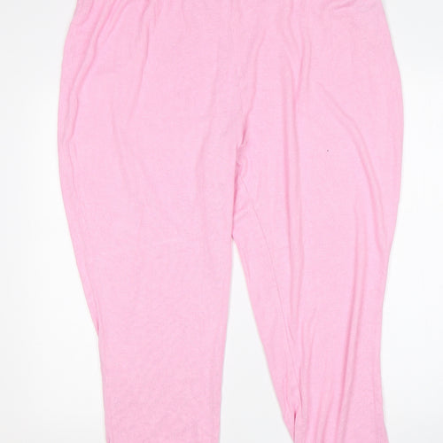 Preworn Womens Pink  Polyester  Pyjama Pants Size 22