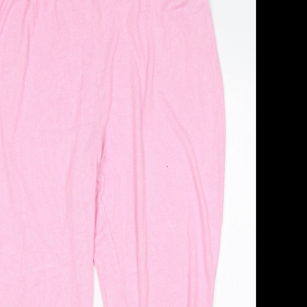 Preworn Womens Pink  Polyester  Pyjama Pants Size 22