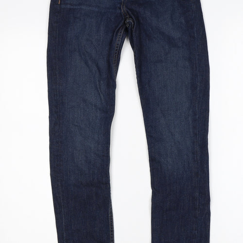 H&M Womens Blue  Cotton Skinny Jeans Size 26 in L30 in Regular