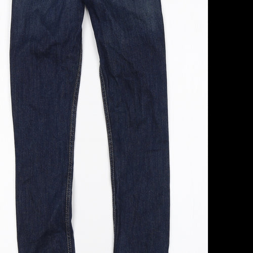 H&M Womens Blue  Cotton Skinny Jeans Size 26 in L30 in Regular