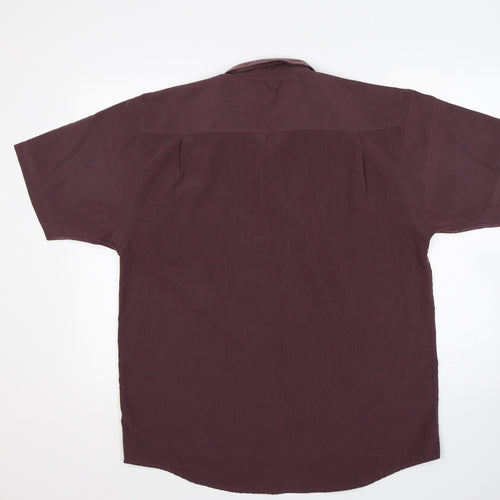 Matalan Mens Purple  Polyester  Button-Up Size M Collared