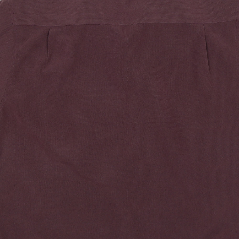 Matalan Mens Purple  Polyester  Button-Up Size M Collared