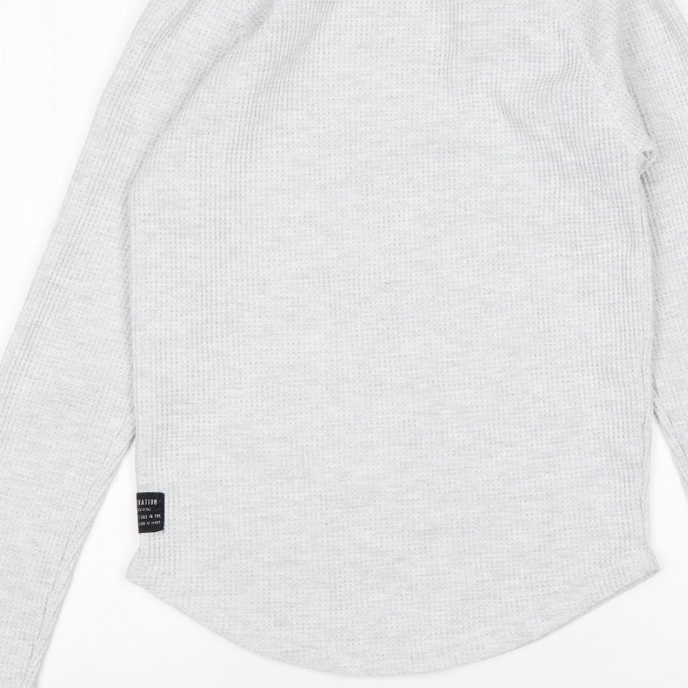 Primark Mens Grey  Polyester Pullover Sweatshirt Size XS