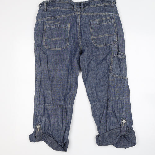 NEXT Womens Blue  Cotton Cropped Jeans Size 12 L23 in Regular