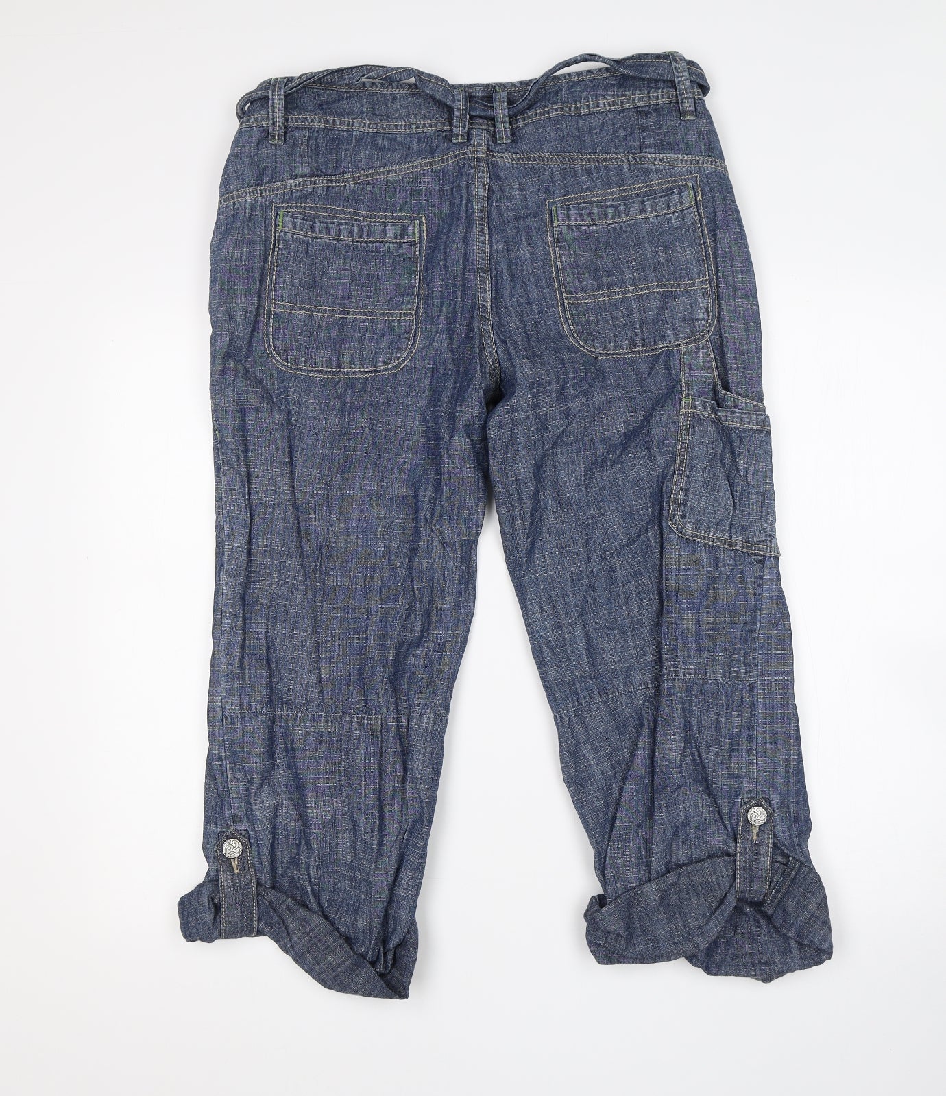 NEXT Womens Blue  Cotton Cropped Jeans Size 12 L23 in Regular
