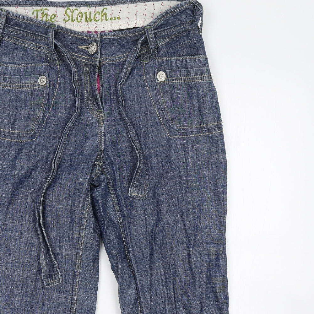 NEXT Womens Blue  Cotton Cropped Jeans Size 12 L23 in Regular