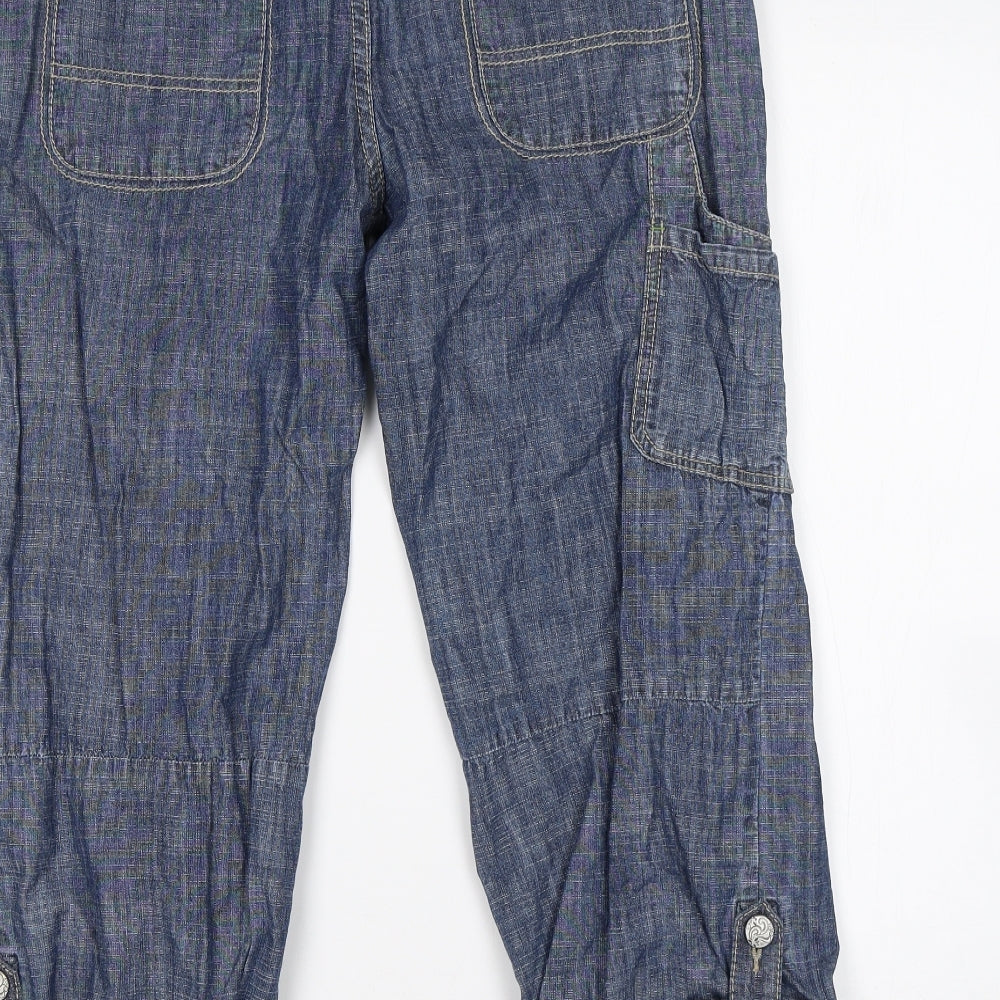 NEXT Womens Blue  Cotton Cropped Jeans Size 12 L23 in Regular