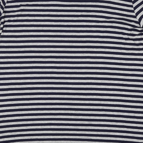 Roman Womens Multicoloured Striped Viscose T-Shirt Dress  Size L  Boat Neck