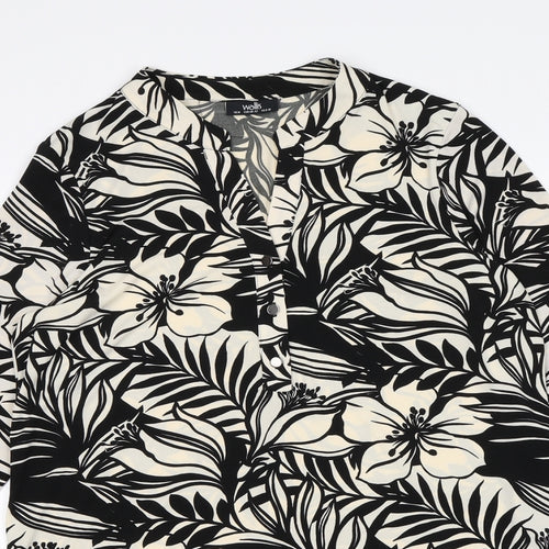 Wallis Womens Multicoloured Floral Polyester Basic Blouse Size M V-Neck