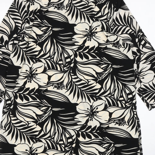 Wallis Womens Multicoloured Floral Polyester Basic Blouse Size M V-Neck