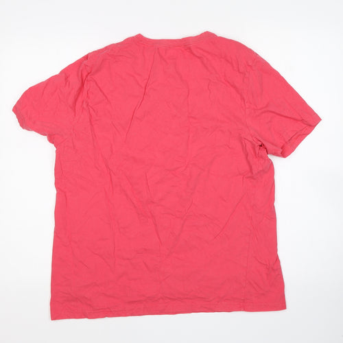 F&F Womens Pink  Cotton Basic T-Shirt Size L Round Neck