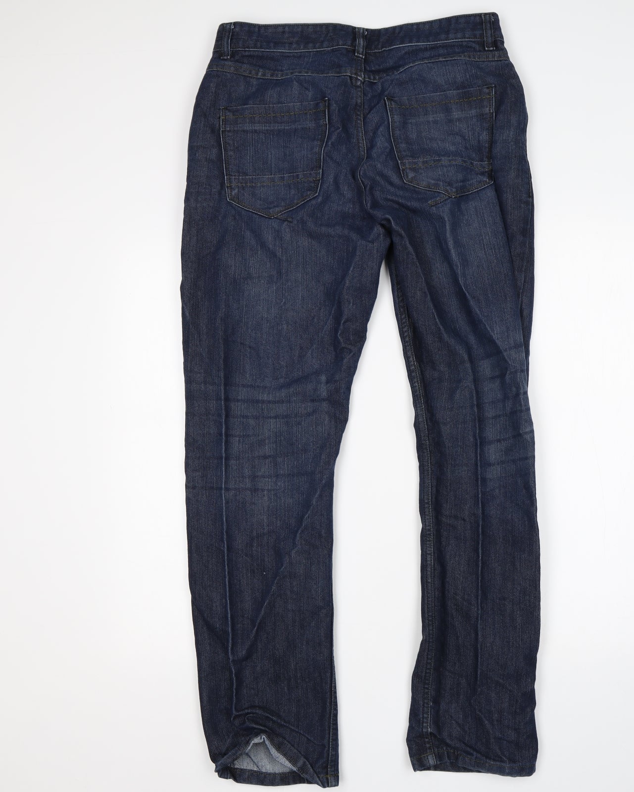 NEXT Mens Blue  Polyester Straight Jeans Size 32 L31 in Regular