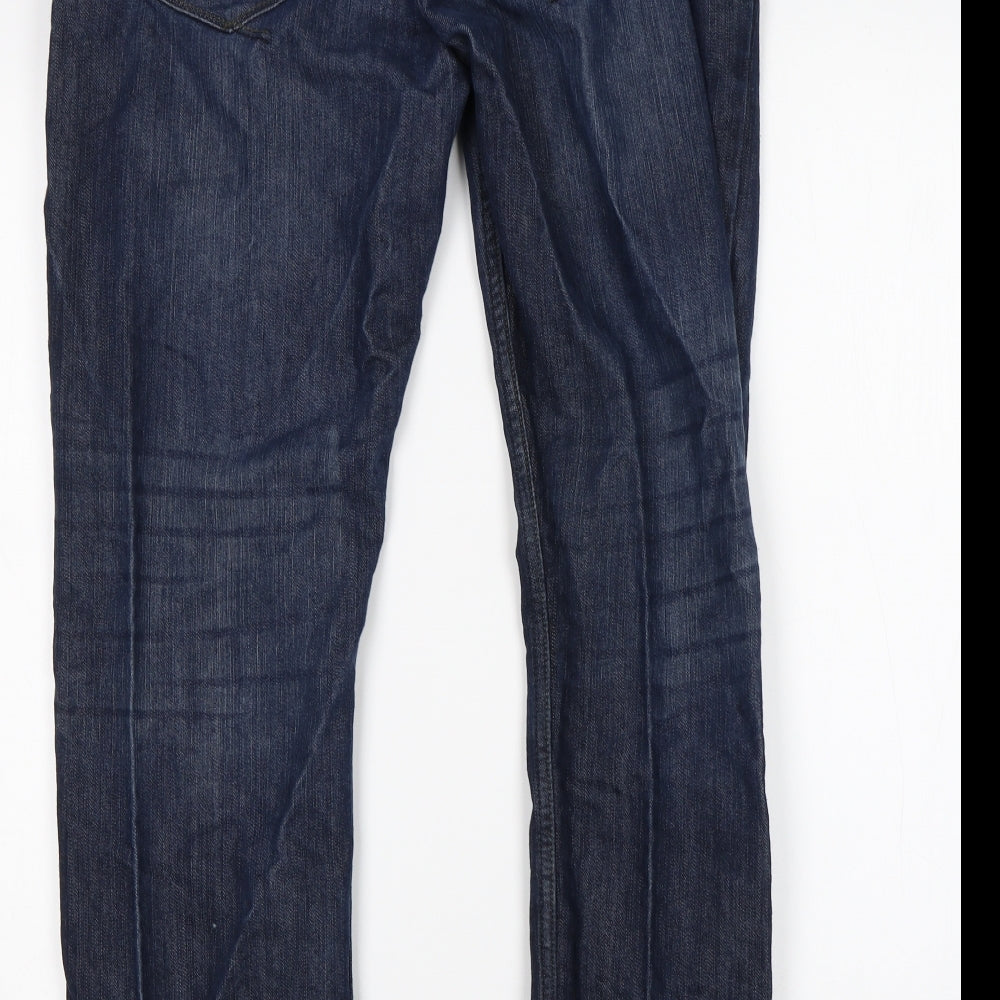 NEXT Mens Blue  Polyester Straight Jeans Size 32 L31 in Regular