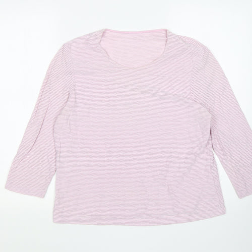 Preworn Womens Pink  Polyamide Basic T-Shirt Size 14 Round Neck