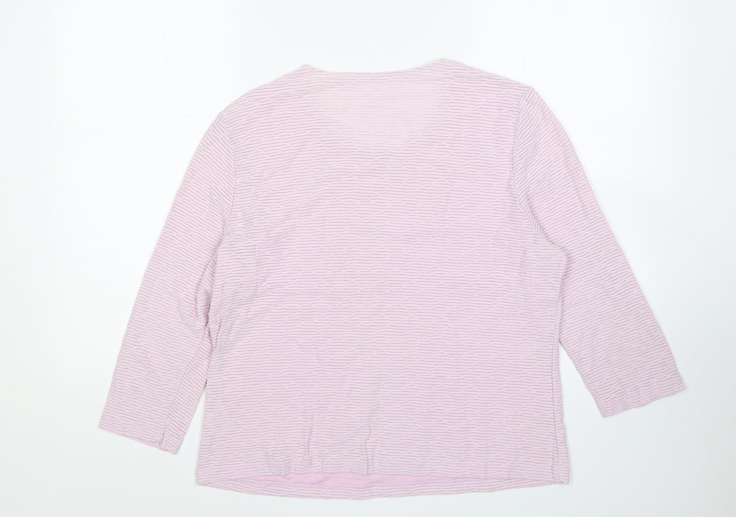 Preworn Womens Pink  Polyamide Basic T-Shirt Size 14 Round Neck