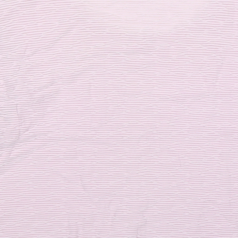 Preworn Womens Pink  Polyamide Basic T-Shirt Size 14 Round Neck