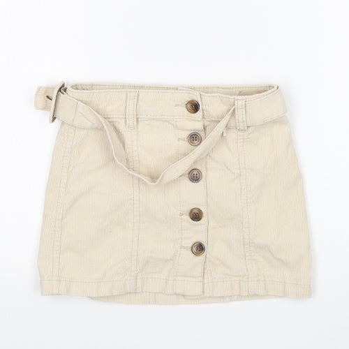 George Girls Beige  Cotton Straight & Pencil Skirt Size 5-6 Years  Regular