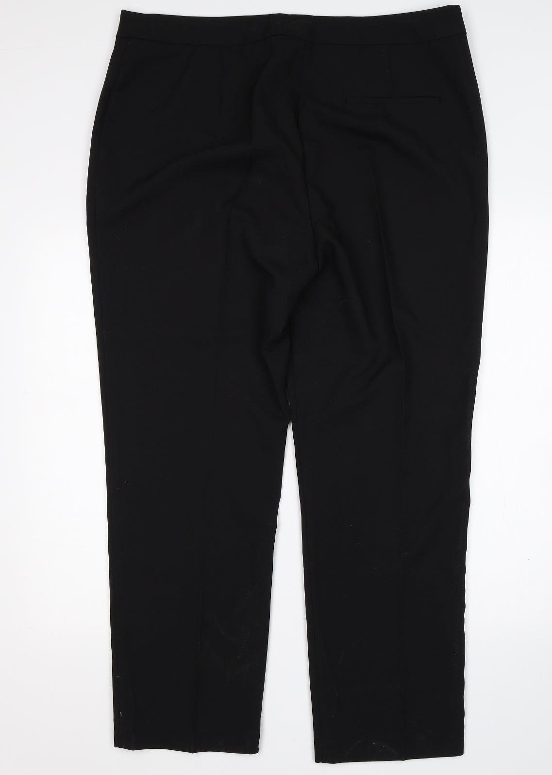 Papaya Womens Black  Polyester Trousers  Size 18 L29 in Regular