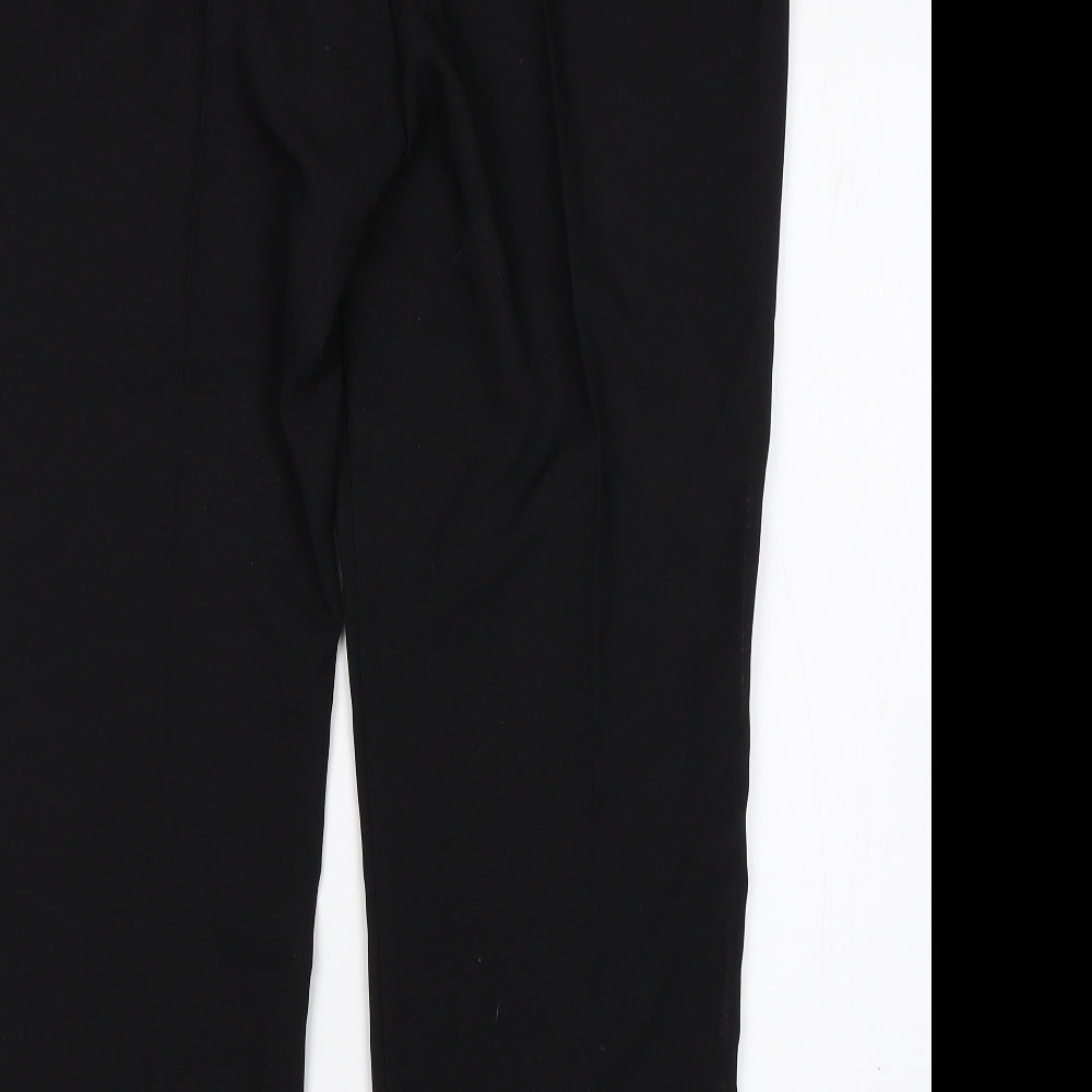Papaya Womens Black  Polyester Trousers  Size 18 L29 in Regular