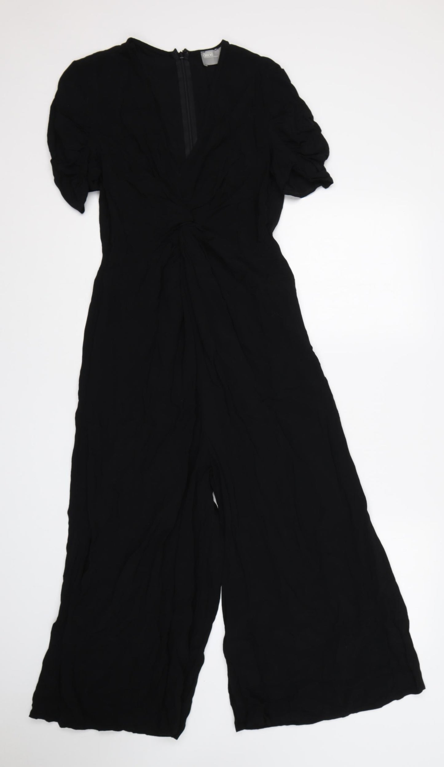 ASOS Womens Black  Viscose Jumpsuit One-Piece Size 8 L19 in