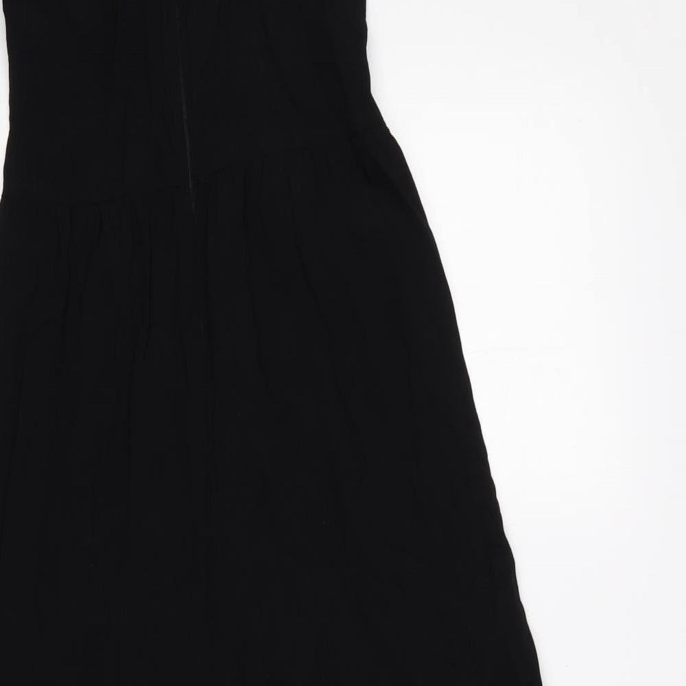 ASOS Womens Black  Viscose Jumpsuit One-Piece Size 8 L19 in